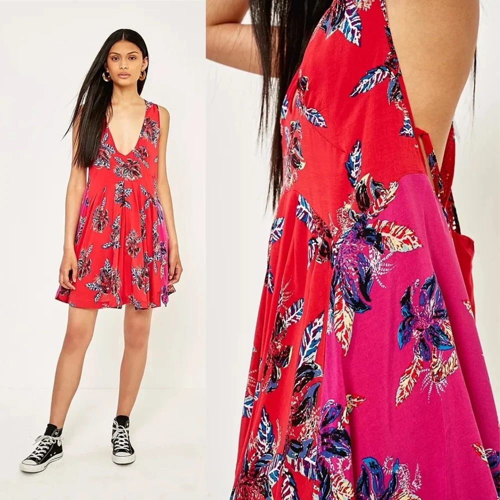 Free People Thought I Was Dreaming Dress in Red - Picture 15 of 16